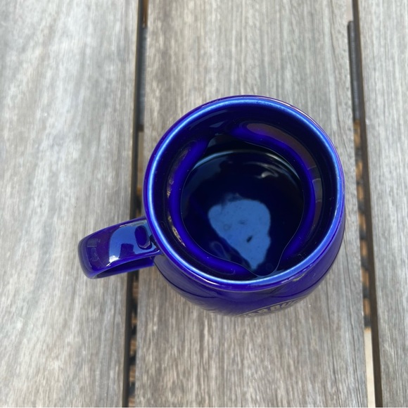 Vintage Starbucks Cobalt Blue Ceramic No Spill Travel Mug - Picture 5 of 11